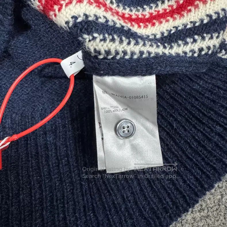 Thom Browne Thom Browne Patched striped knit sweater Size US XL / EU 56 / 4 - 6 Thumbnail