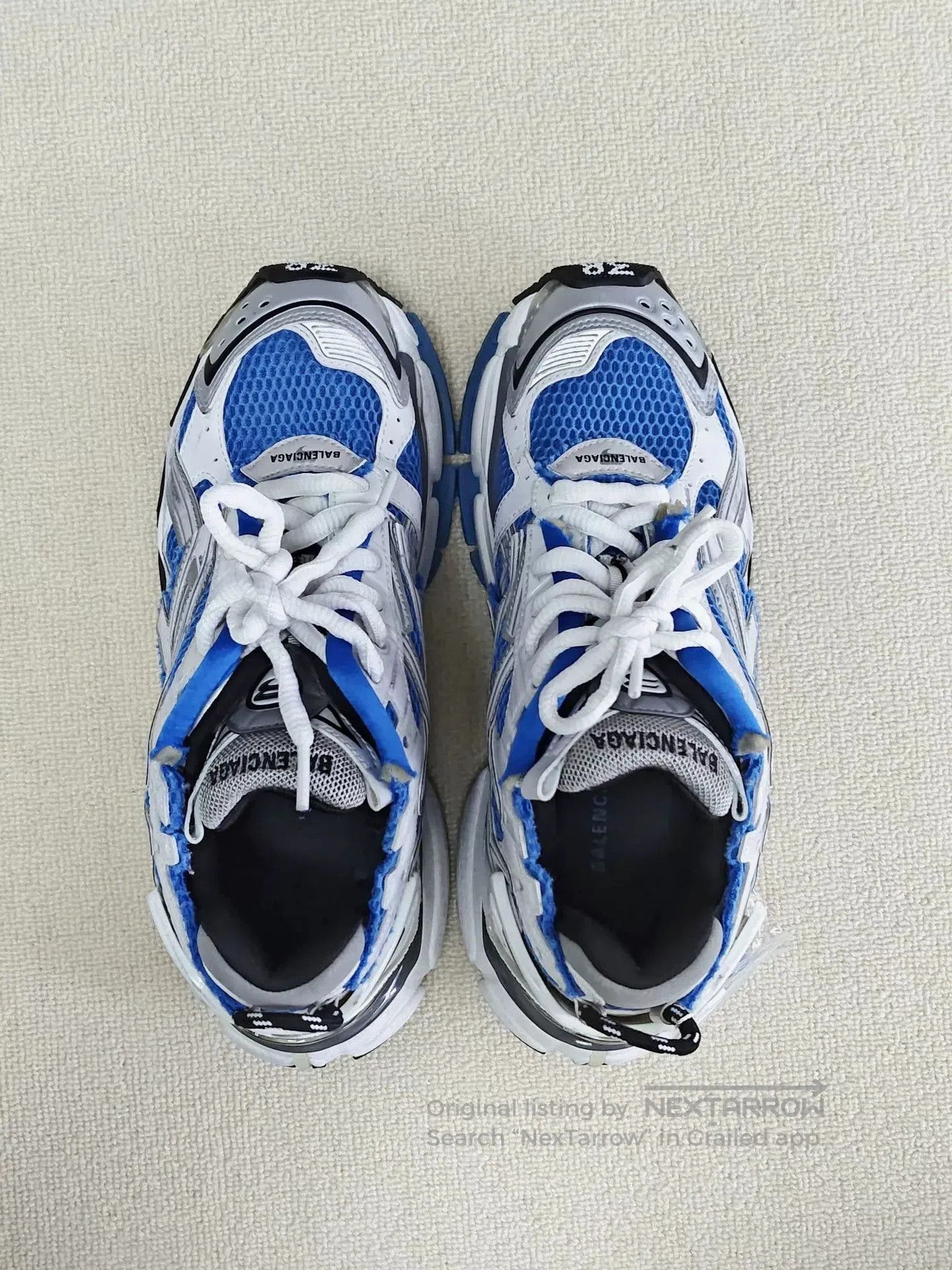 Balenciaga balenciaga runner sneakers in blue and white. Size US 7.5 / EU 40-41 - 7 Thumbnail
