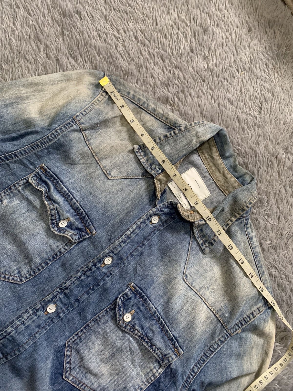 The 1975 The 1975 Distressed Denim Long Shirt by Zara Size US S / EU 44-46 / 1 - 10 Thumbnail