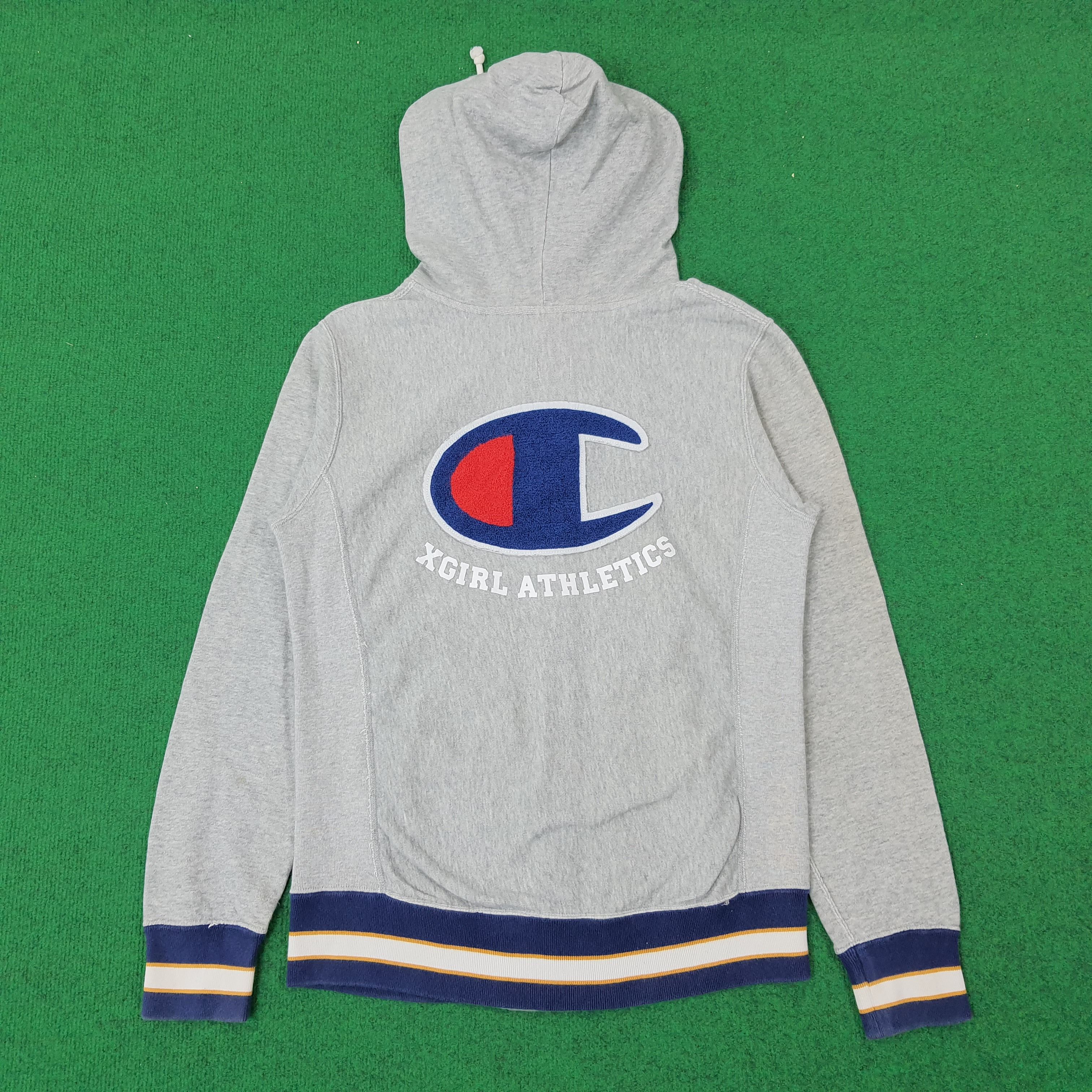 Champion × Japanese Brand × Vintage Vintage Champion x X-Girl Japan Brand Button Jackeylt Hoodie Size US S / EU 44-46 / 1 - 1 Thumbnail