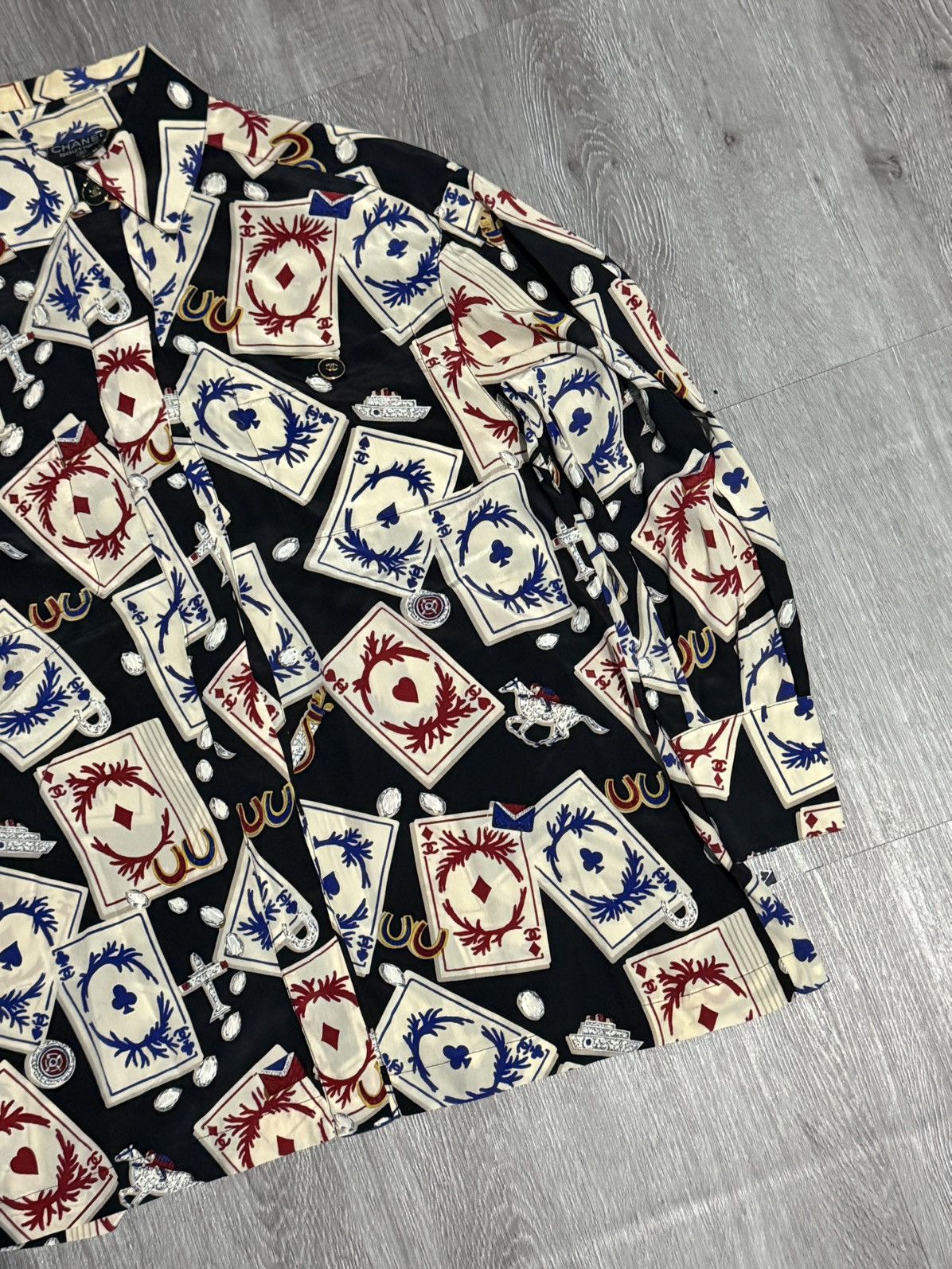 Chanel CHANEL CARD PRINT SILK SHIRT Size M / US 6-8 / IT 42-44 - 5 Thumbnail