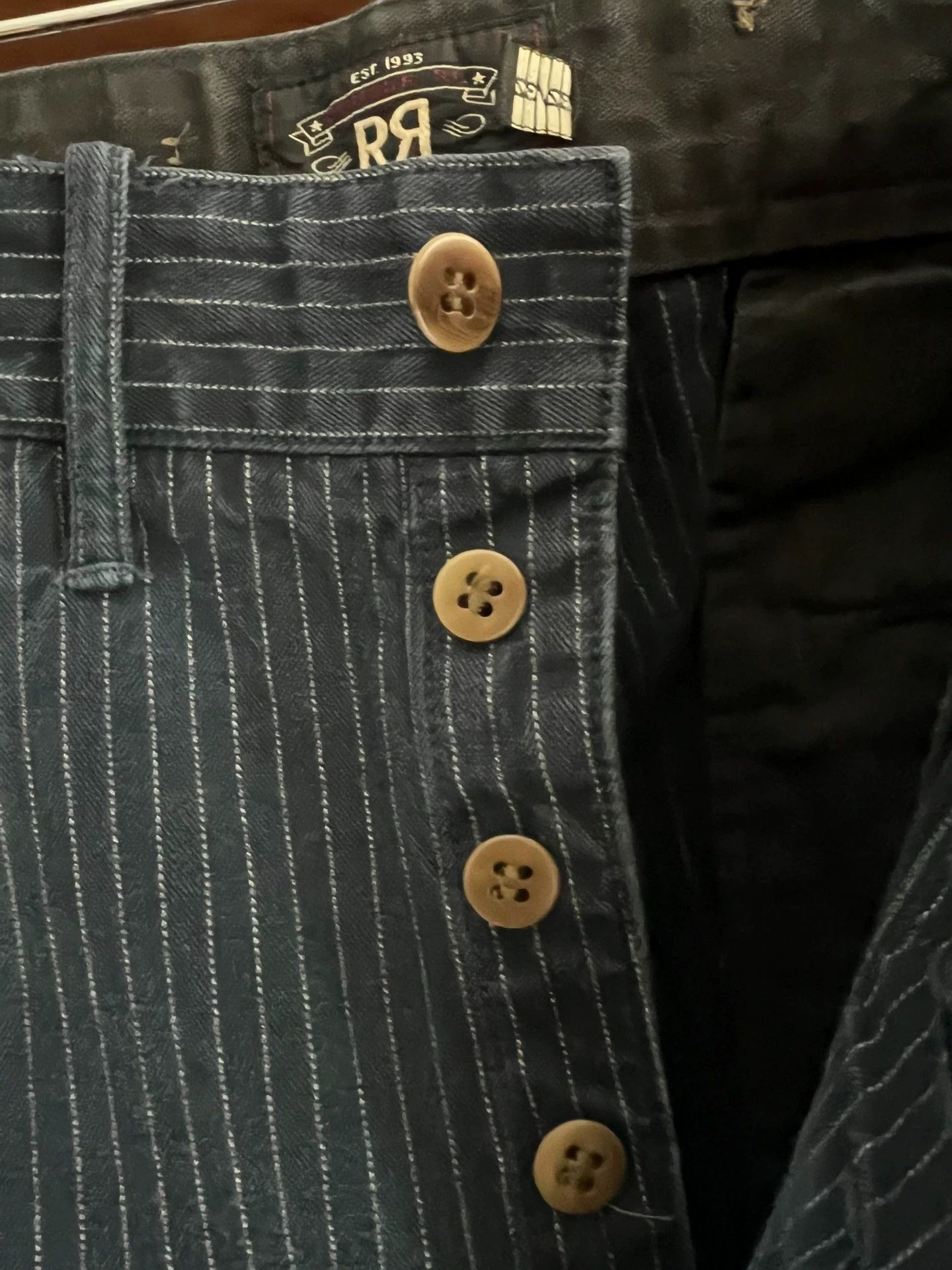 RRL Ralph Lauren RRL Double RL Railroad Stripe Paris & Belt Buckle Cuffed 32 Size US 32 / EU 48 - 5 Thumbnail