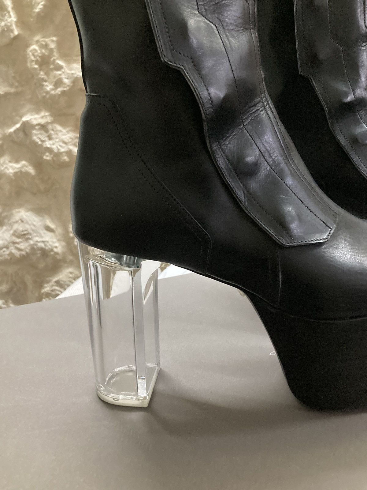 Rick Owens NEVER WORN Biker platform leather boots by Rick Owens Size US 9 / EU 42 - 9 Thumbnail
