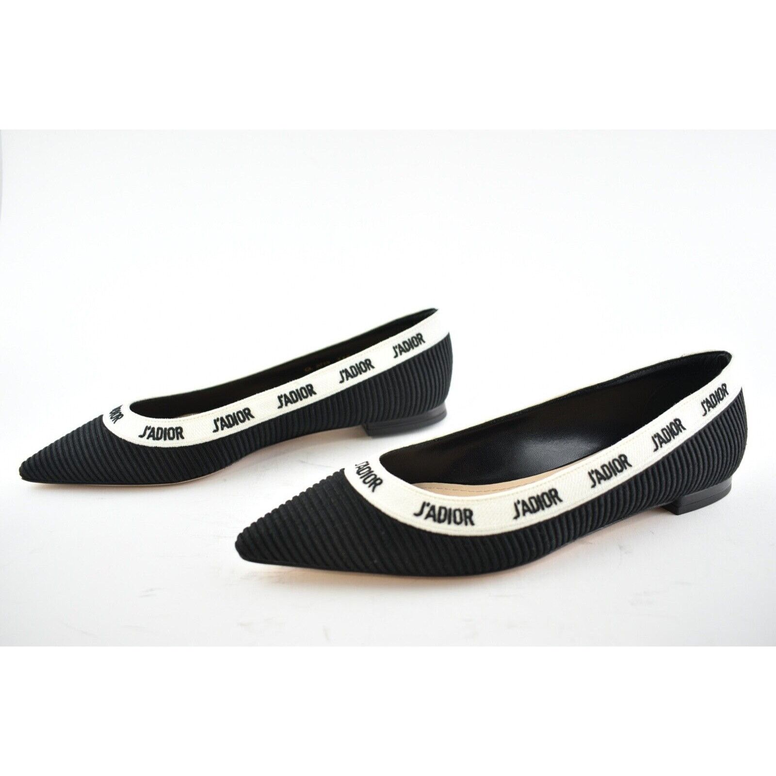 Dior J'adior Ribbon Logo Embroidered Ballet Ballerina Flat 36.5 Size US 6.5 / IT 36.5 - 10 Thumbnail
