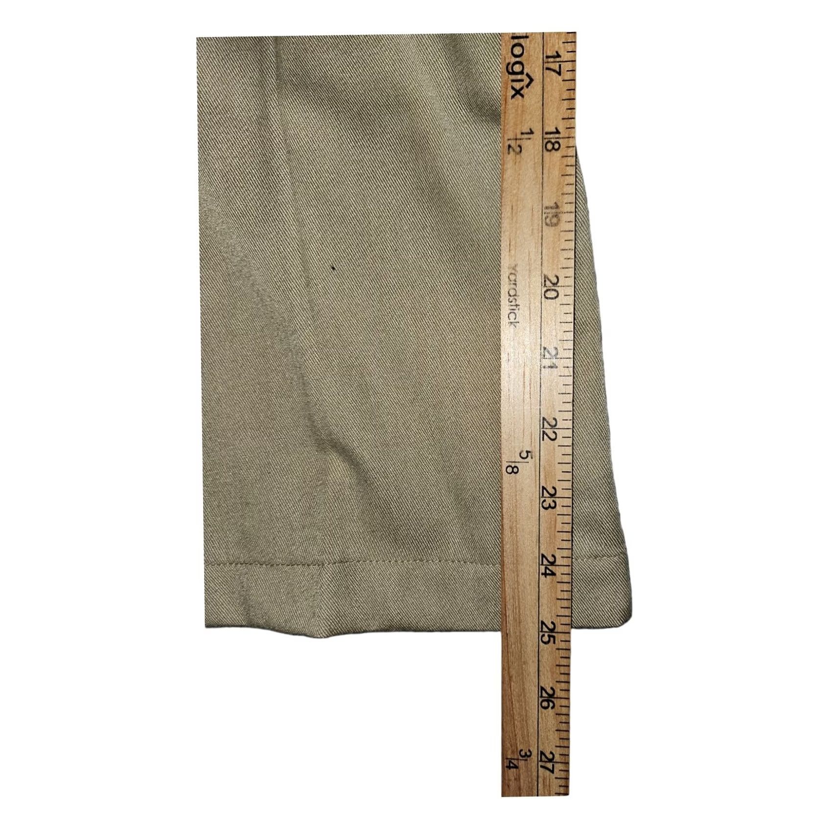 Wrangler VINTAGE Wrangler Pants Men's 40 Medium Khaki Chino High Rise Hook & Eye Bootcut Regular Wide Leg Mens Beige 80s 90s USA Charms Comfort Pockets Size US 40 / EU 56 - 5 Thumbnail