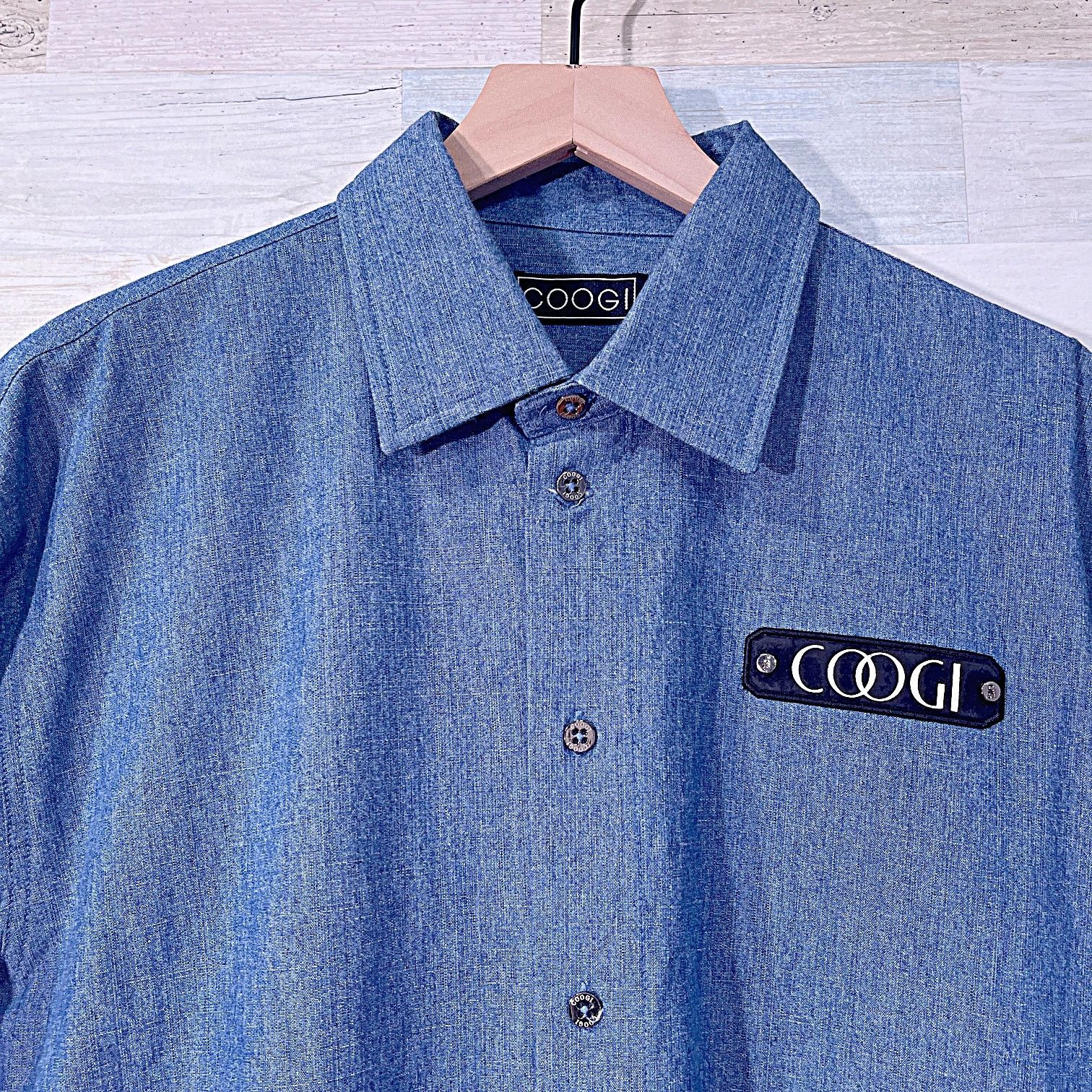Coogi COOGI Cursive Logo Denim Shirt Blue Mens Large Size US L / EU 52-54 / 3 - 2 Thumbnail