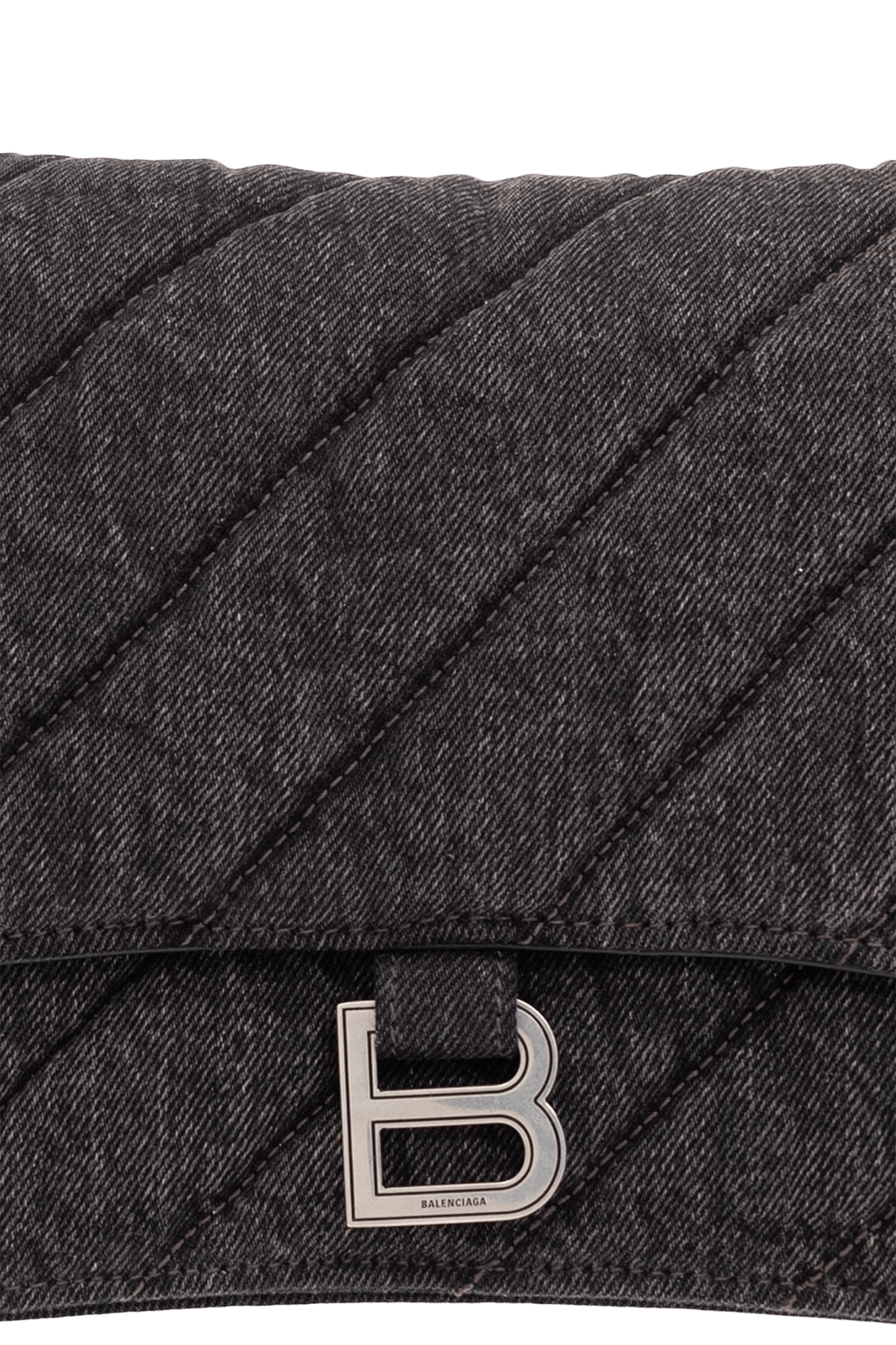 Balenciaga o1mt1gz1224 Size: OS / Crush Medium Chain Bag Quilted Denim Size ONE SIZE - 5 Thumbnail