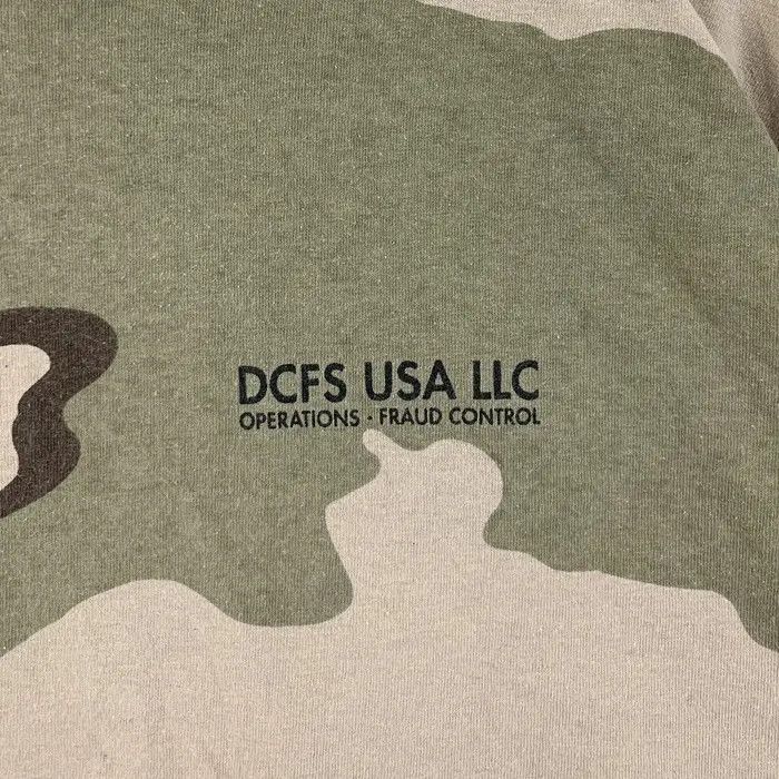 Vintage Vintage DCFS USA LLC Fraud Control Hotline Camo Tee Shirt Size US XXL / EU 58 / 5 - 4 Thumbnail