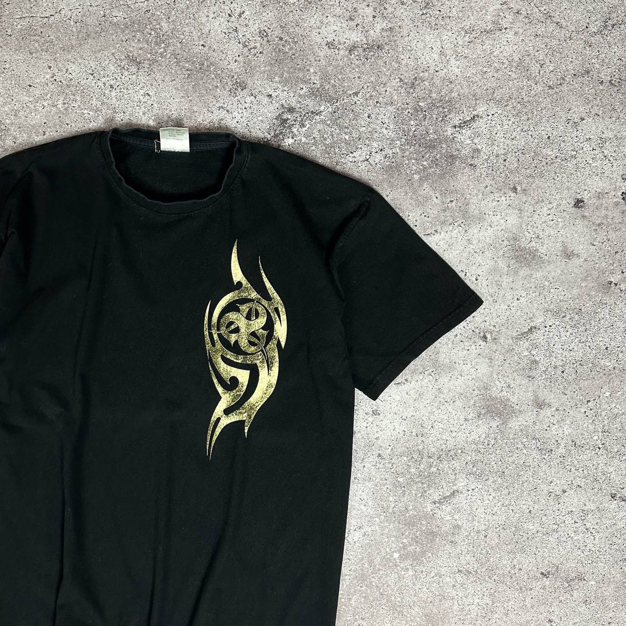 Vintage Vintage 90s Tribal biohazard print tee like Slipknot y2k og Size US XXL / EU 58 / 5 - 2 Thumbnail