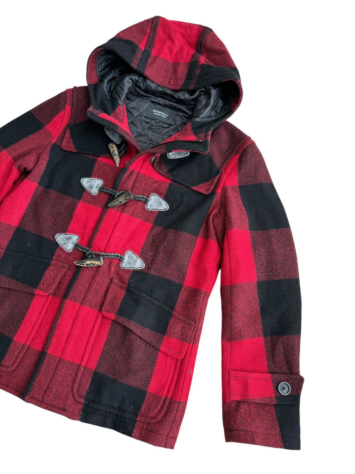 Burberry ⚡️⚡️Burberry Black Label Duffle Coat Red Plaid Jacket Size M / US 6-8 / IT 42-44 - 3 Thumbnail