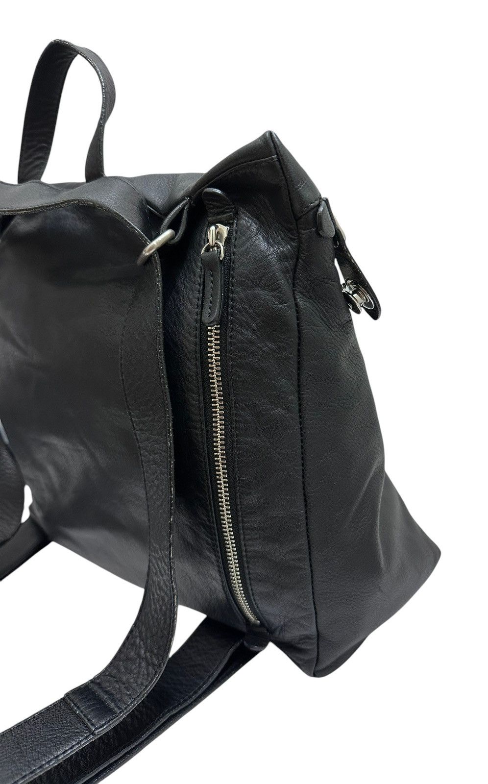 Yohji Yamamoto RARE‼️ KAWA-KAWA JAPAN BY YOHJI YAMAMOTO FULL LEATHER BAGPACK Size ONE SIZE - 8 Thumbnail