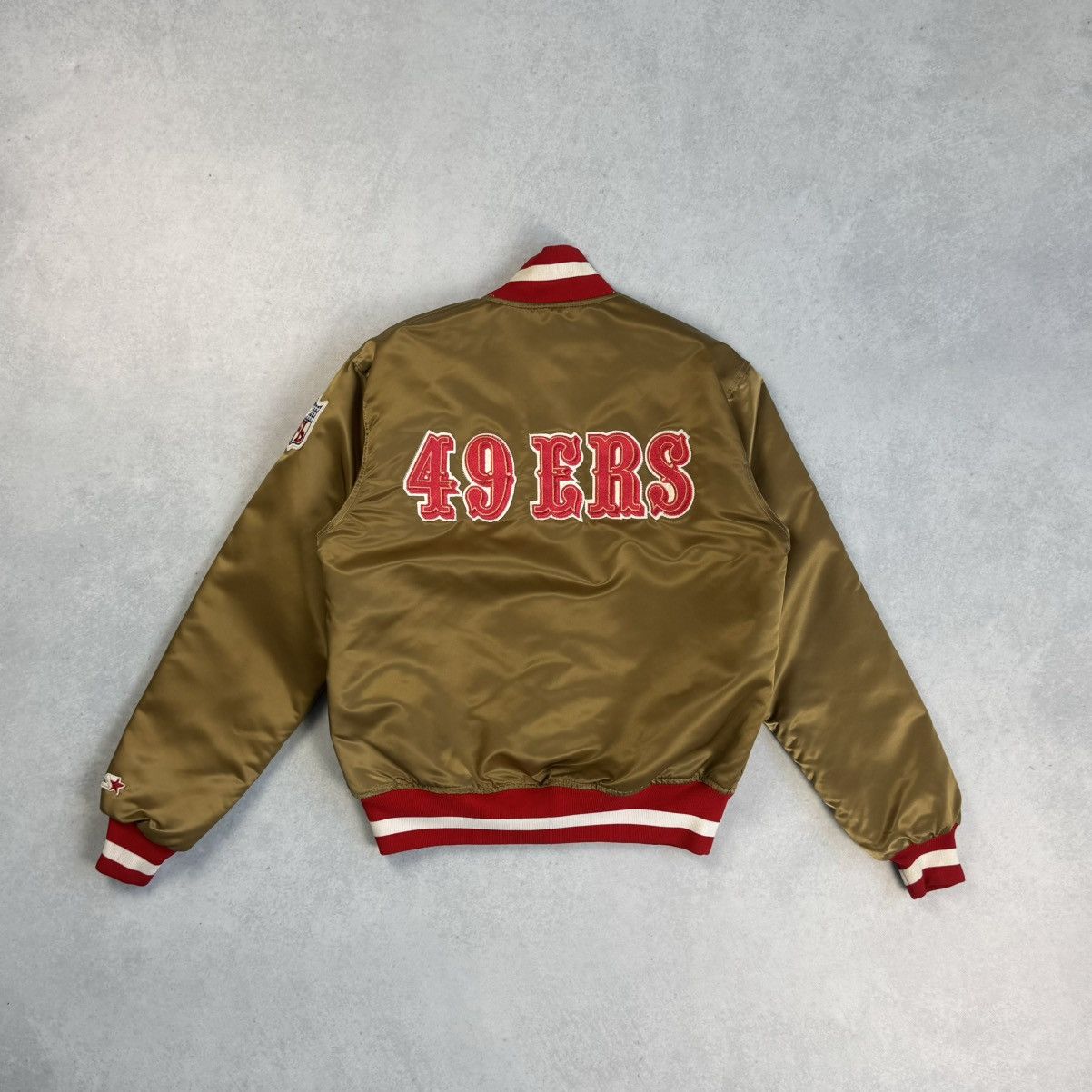 NFL × Starter × Vintage 80s STARTER SAN FRANCISCO 49ers NFL SATIN BOMBER JACKET Sz M Size US M / EU 48-50 / 2 - 2 Thumbnail