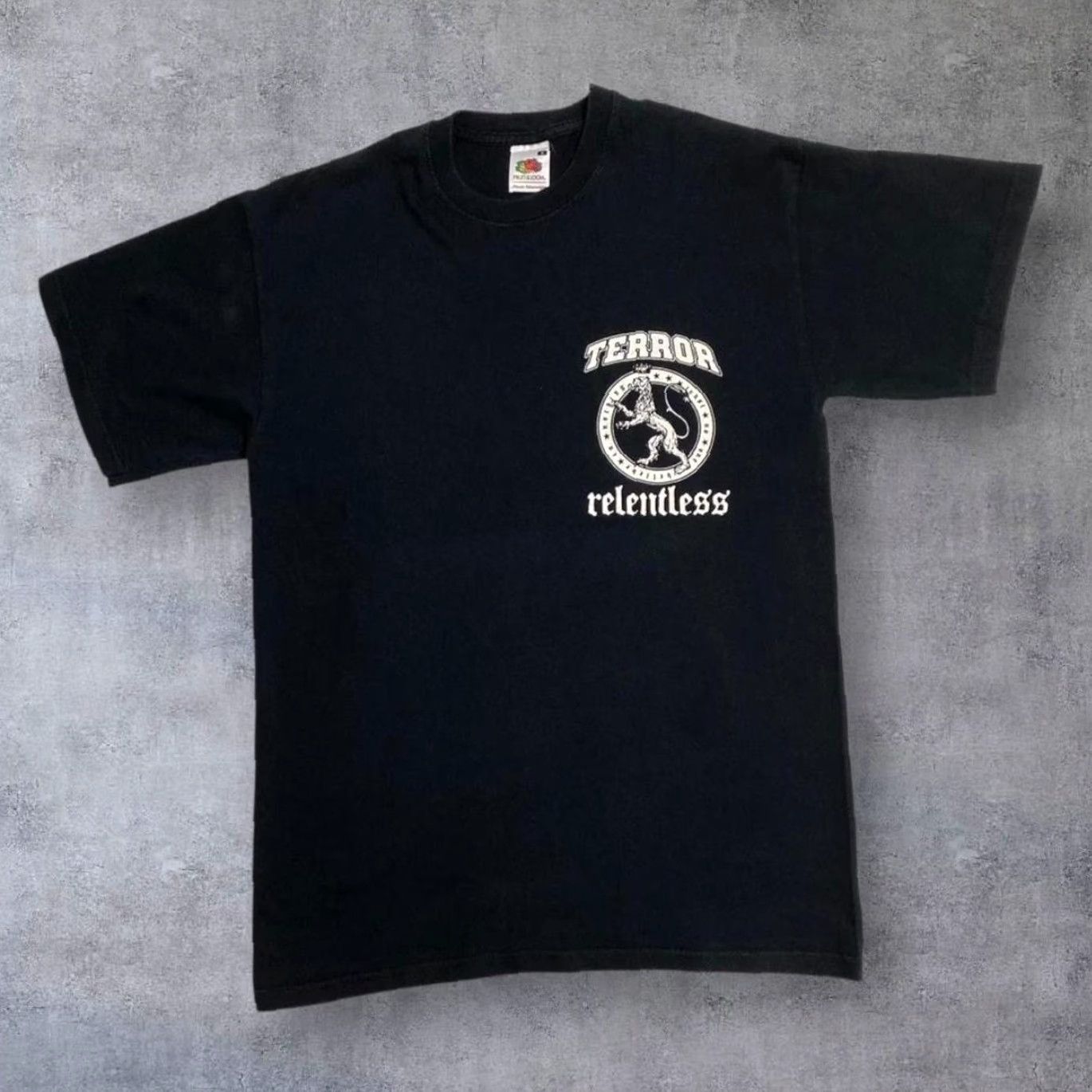 Fruit Of The Loom Terror “Relentless” Graphic Spellout Heavy Hardcore Punk Band T-Shirt Small Size US S / EU 44-46 / 1 - 2 Thumbnail