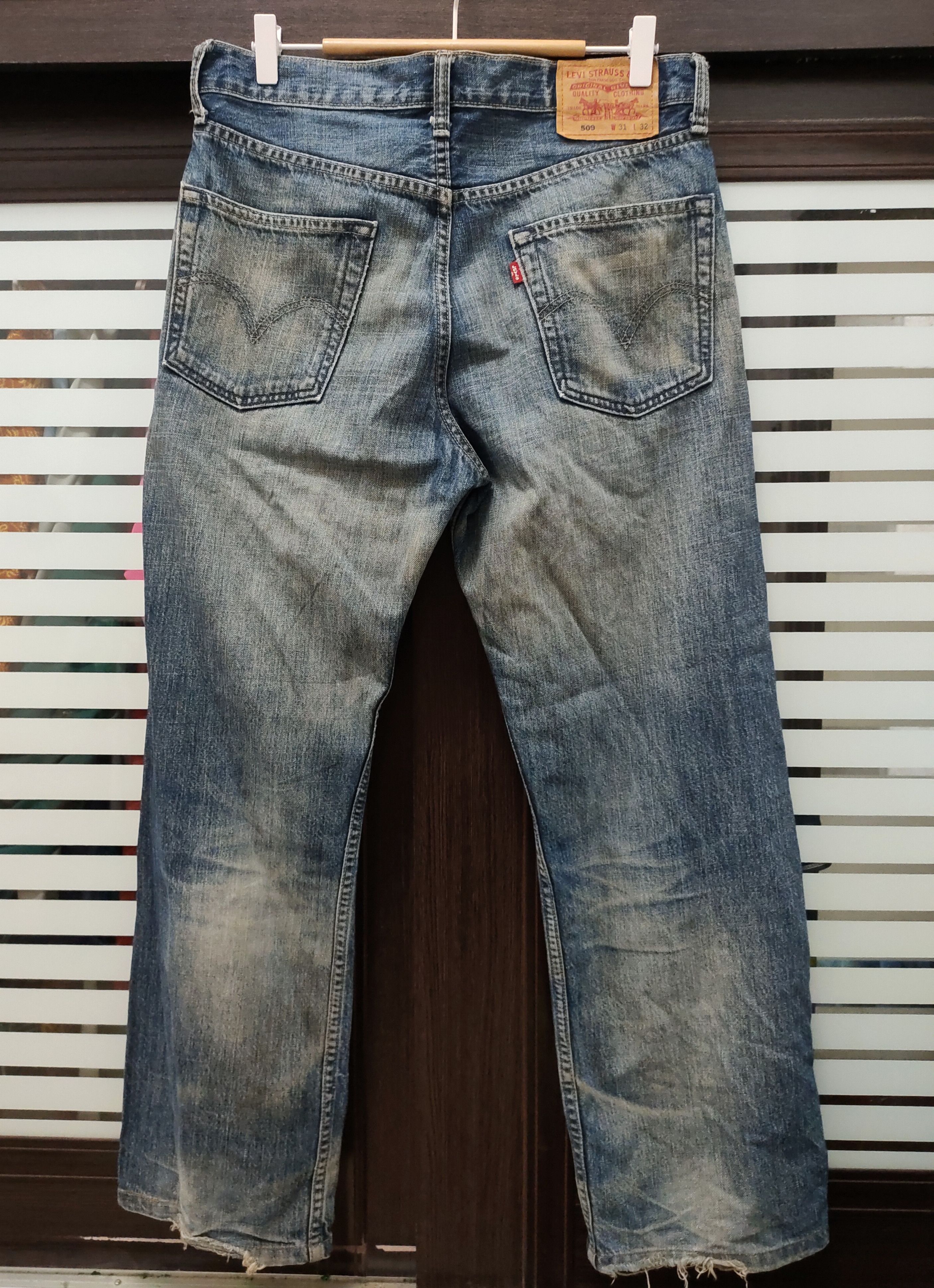 Levi's Vintage Clothing 💥 Flared Distressed Vintage Levi's 509 Jeans 💥 Size US 32 / EU 48 - 10 Thumbnail