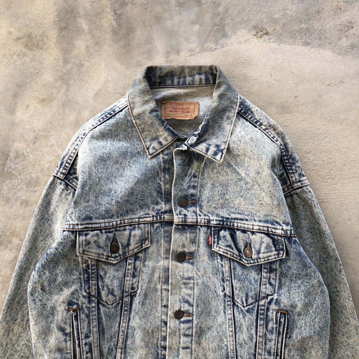 LEVI'S 70507 0219 Acid Wash Denim Tucker Jacket