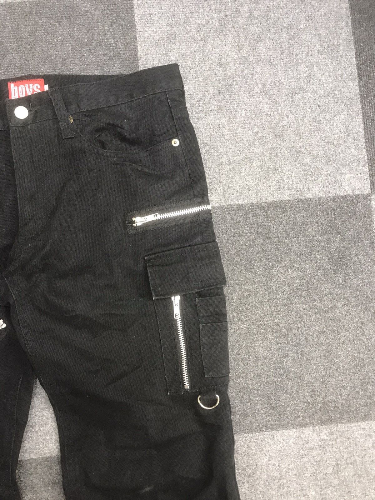 Japanese Brand BATSU Japanese Punk Studio Half Cargo Multizipper Denim Size US 32 / EU 48 - 2 Thumbnail