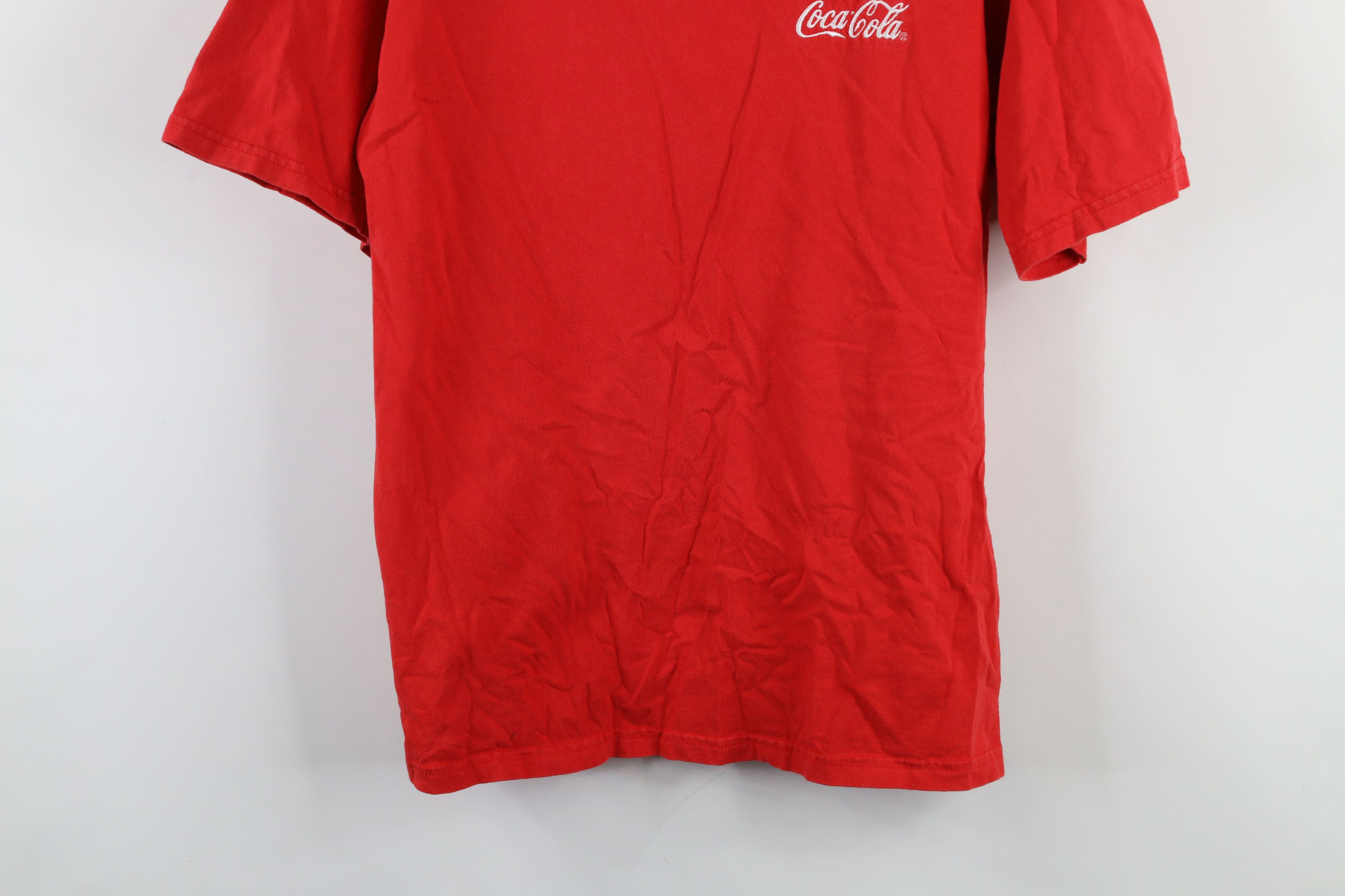 Vintage Vintage 90s Coca Cola Spell Out Short Sleeve T-Shirt Red Size US L / EU 52-54 / 3 - 3 Thumbnail