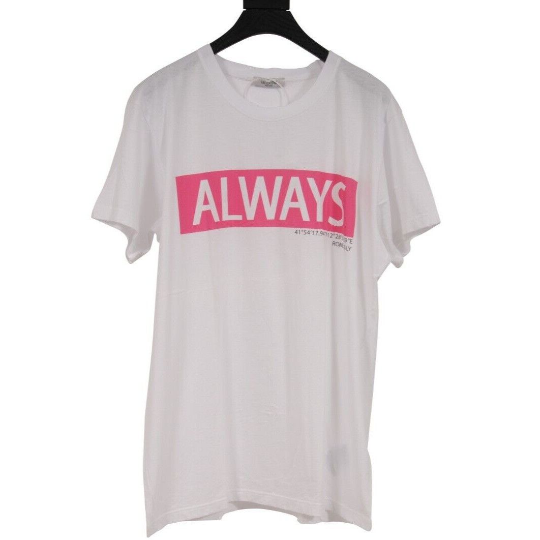 Always Box Logo T Shirt White Pink