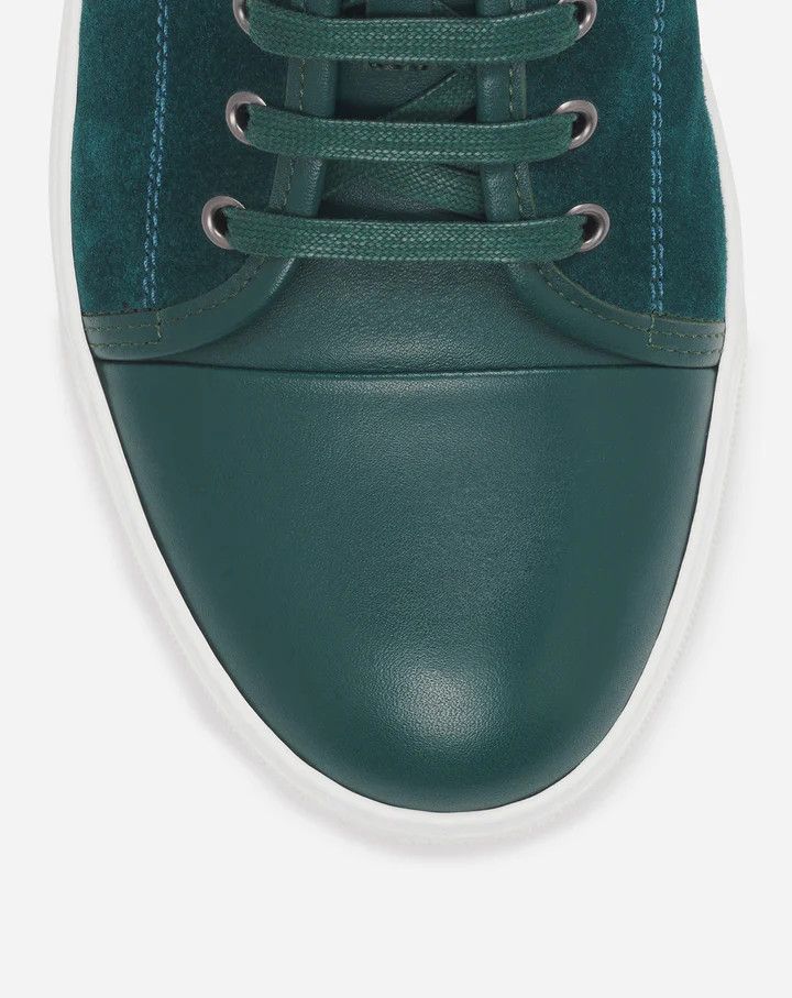 Lanvin o1w1db11124 Leather And Suede Sneakers in Dark Green Size US 12 / EU 45 - 5 Thumbnail