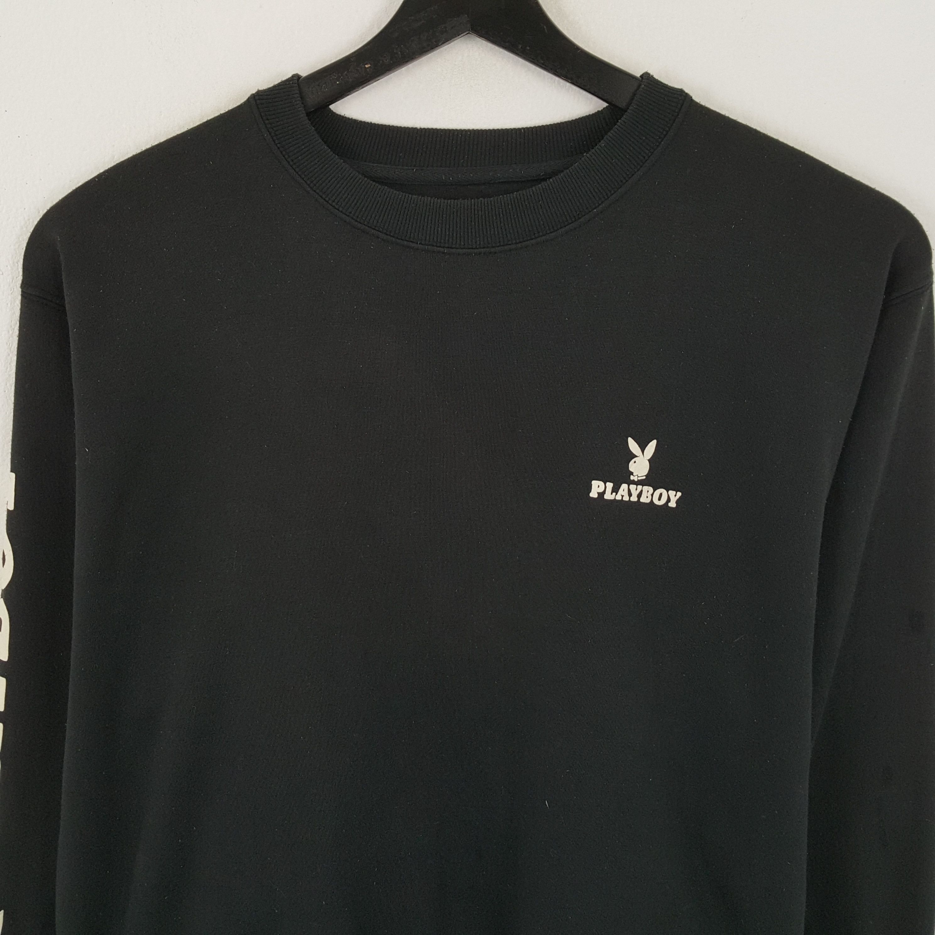 Playboy × Vintage PLAYBOY Logo Spellout Design Fashion Style Sweatshirt Size US L / EU 52-54 / 3 - 4 Thumbnail