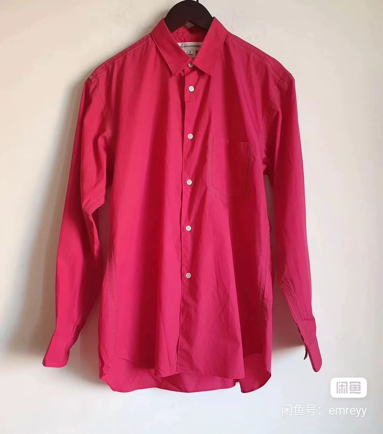 Comme Des Garcons Purple red long sleeved shirt -DMC