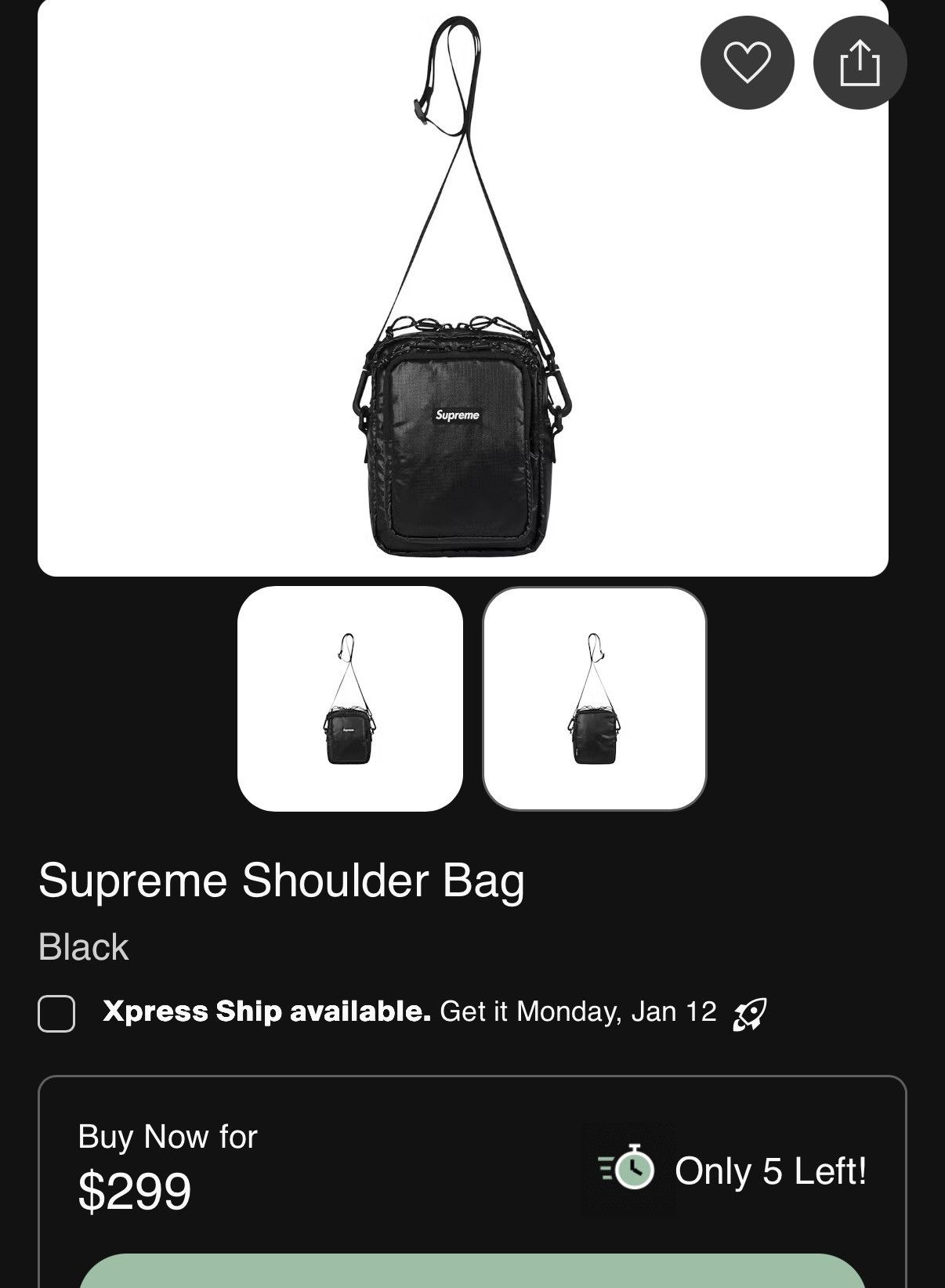 Supreme SS17 Supreme Black Waist bag Size ONE SIZE - 3 Thumbnail