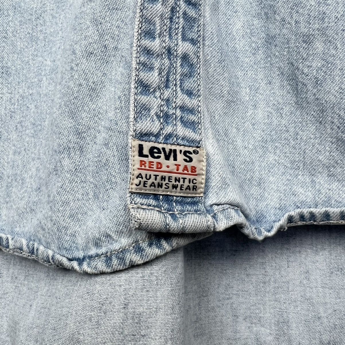 Levi's × Levi's Vintage Clothing × Vintage Levi’s vintage workwear distressed denim blue heavy shirt Size US L / EU 52-54 / 3 - 2 Thumbnail