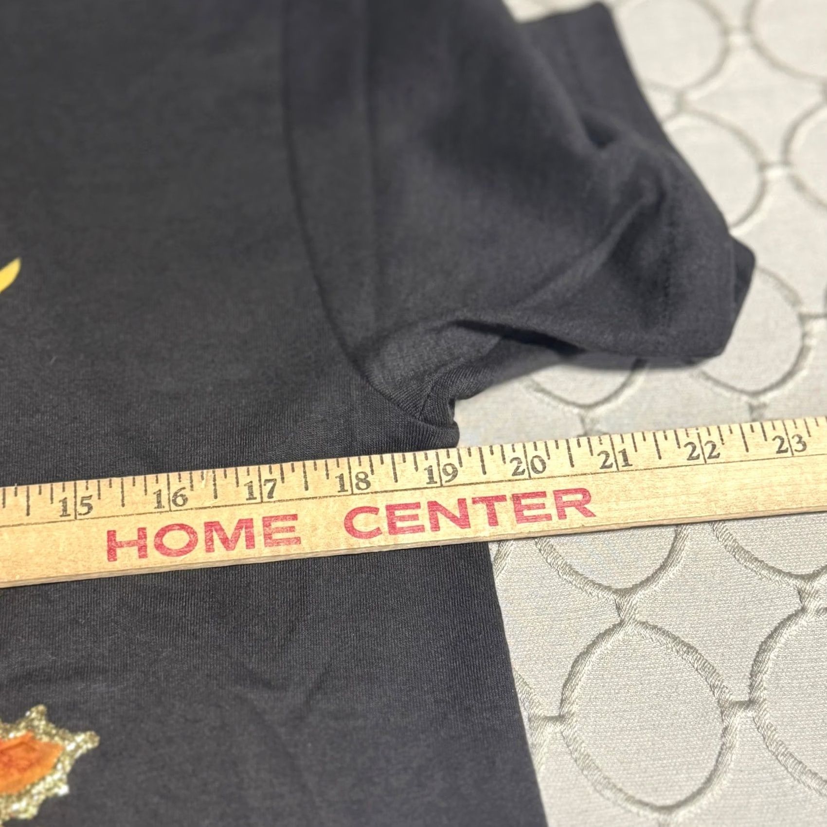 Hanes VINTAGE Hanes Womens Medium Black Fall Sunflower Pumpkin 90s Harvest Teddy Bear Graphic Short Sleeve Crew Neck T-Shirt Mens Medium Size M / US 6-8 / IT 42-44 - 5 Thumbnail