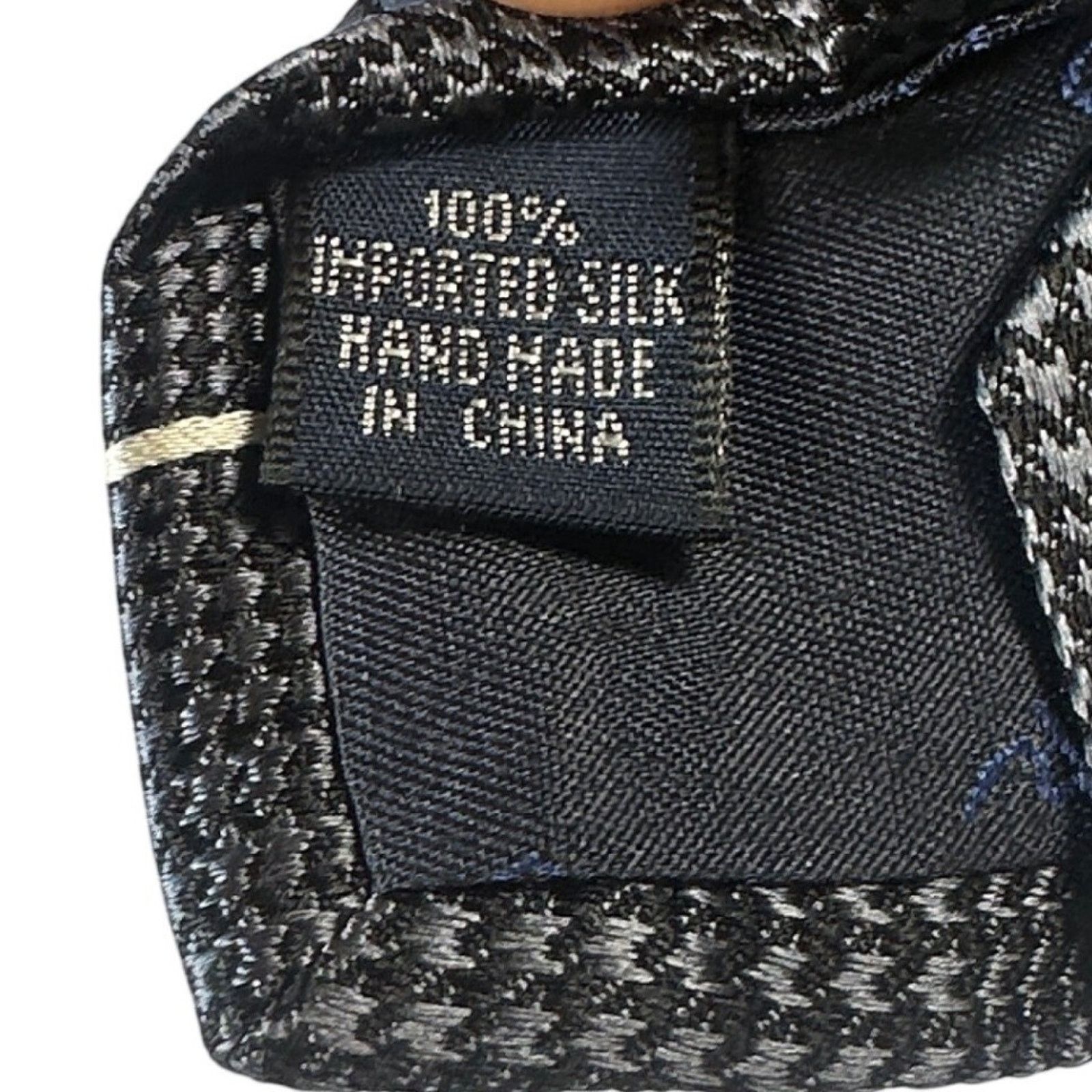 Paul Fredrick Paul Fredrick Silk Tie Charcoal Gray Woven Pattern Formal Size ONE SIZE - 5 Thumbnail