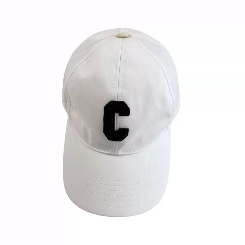 Celine Celine White Embroidered Baseball Cap Size ONE SIZE - 3 Thumbnail