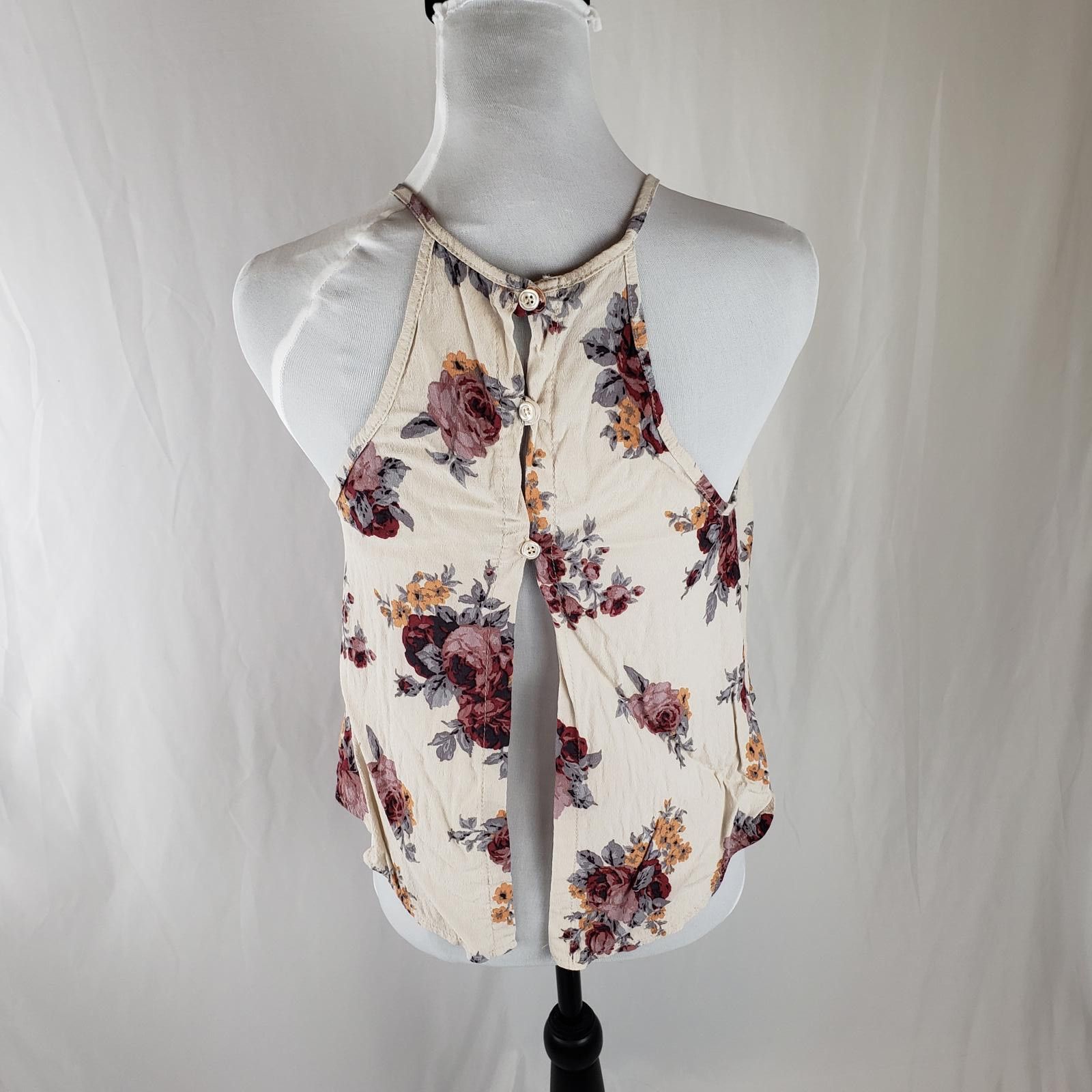 Designer Don't Ask Why Made in Italy Floral Halter Top One Size (S-M) Size ONE SIZE - 4 Thumbnail