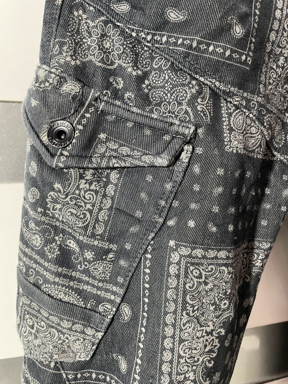Japanese Brand 🔥FIELDCORE BANDANA SKINNY CARGO LIKE KAPITAL BORO paisley Size US 28 / EU 44 - 6 Thumbnail