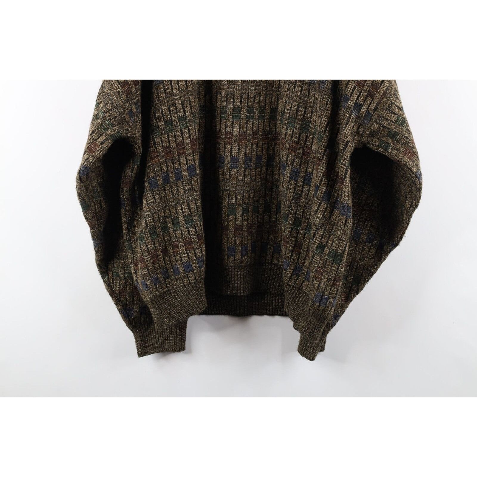 Vintage Vintage 90s Coogi Style Ed Bassmaster Rainbow Knit Sweater Size US L / EU 52-54 / 3 - 7 Thumbnail