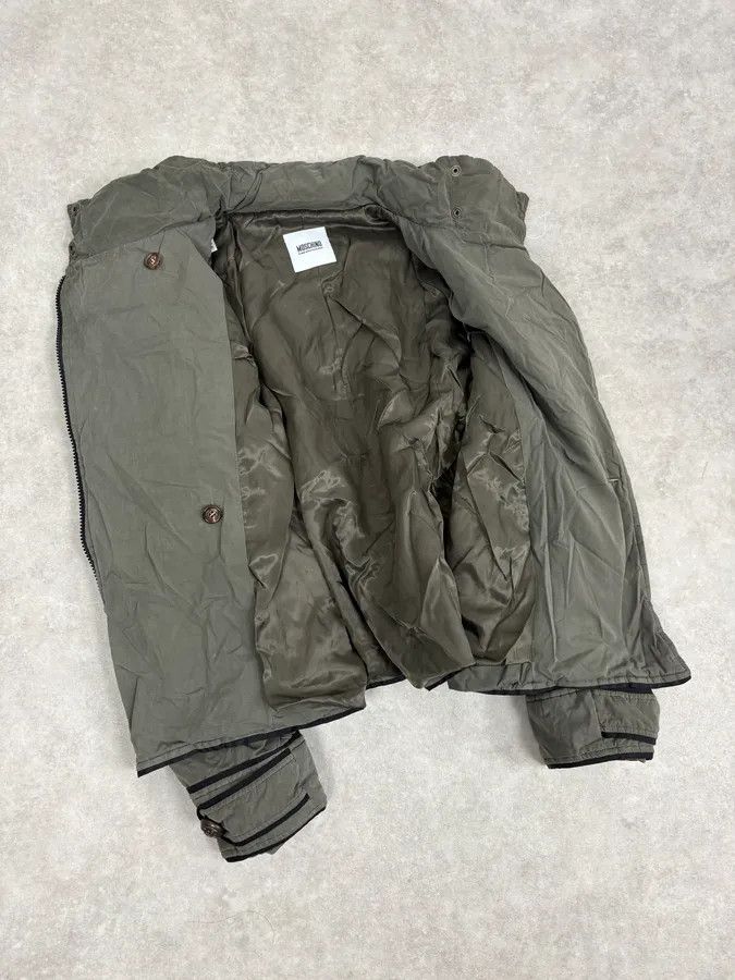 Moschino Moschino Khaki Officer Asymmetrical Zip Military Bomber Jacket Size S / US 4 / IT 40 - 7 Thumbnail