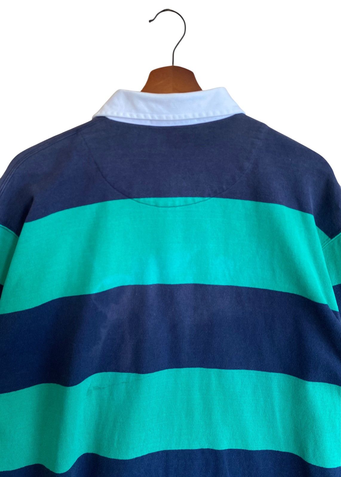 Polo Ralph Lauren Very Rare Vintage Polo Ralph Lauren Stripe Rugby Shirt 1990s Size US XL / EU 56 / 4 - 4 Thumbnail