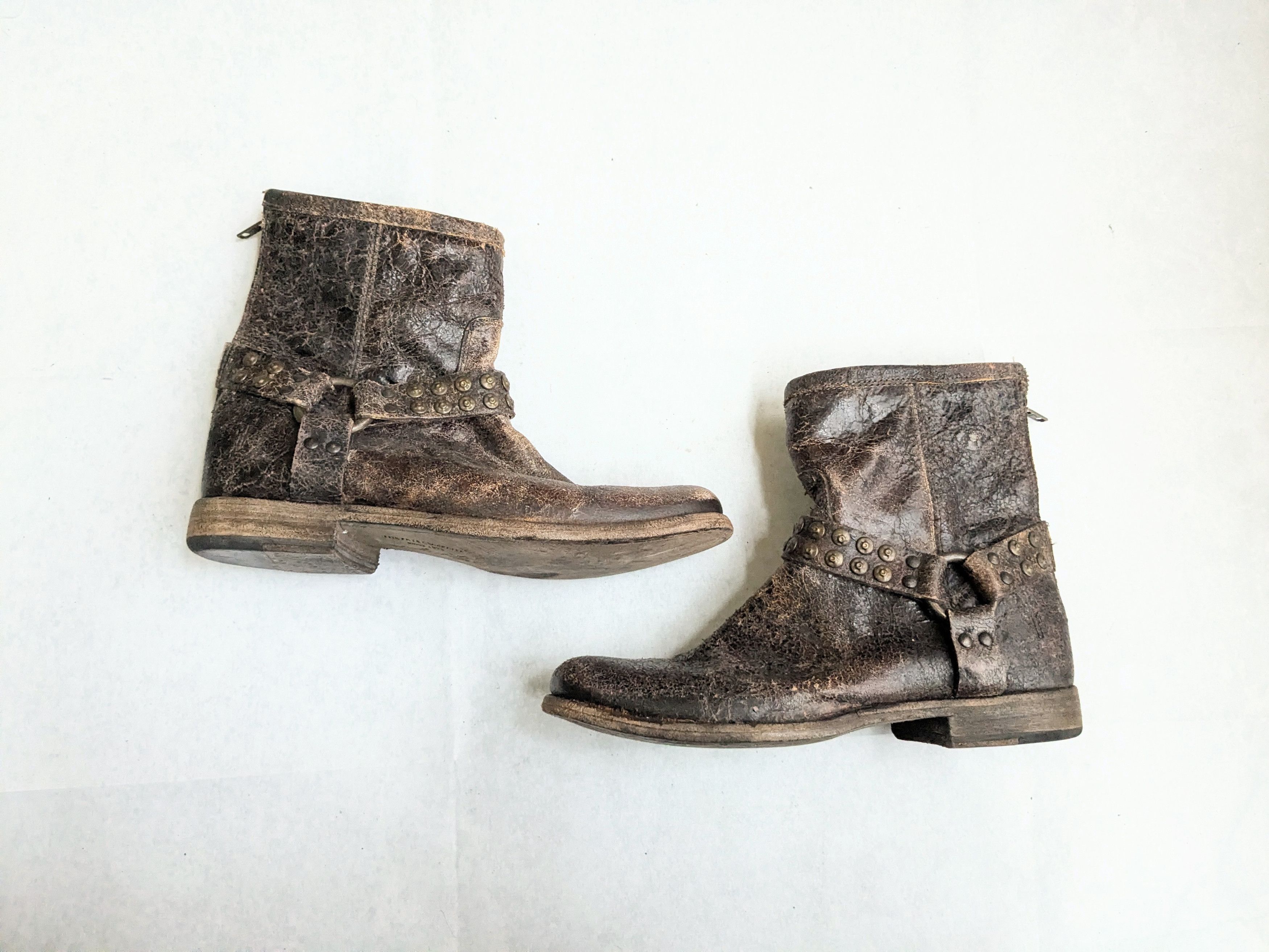 Frye Frye Harness Boots Brown Leather 8.5 Motorcycle Biker Size US 8.5 / EU 41-42 - 1 Thumbnail