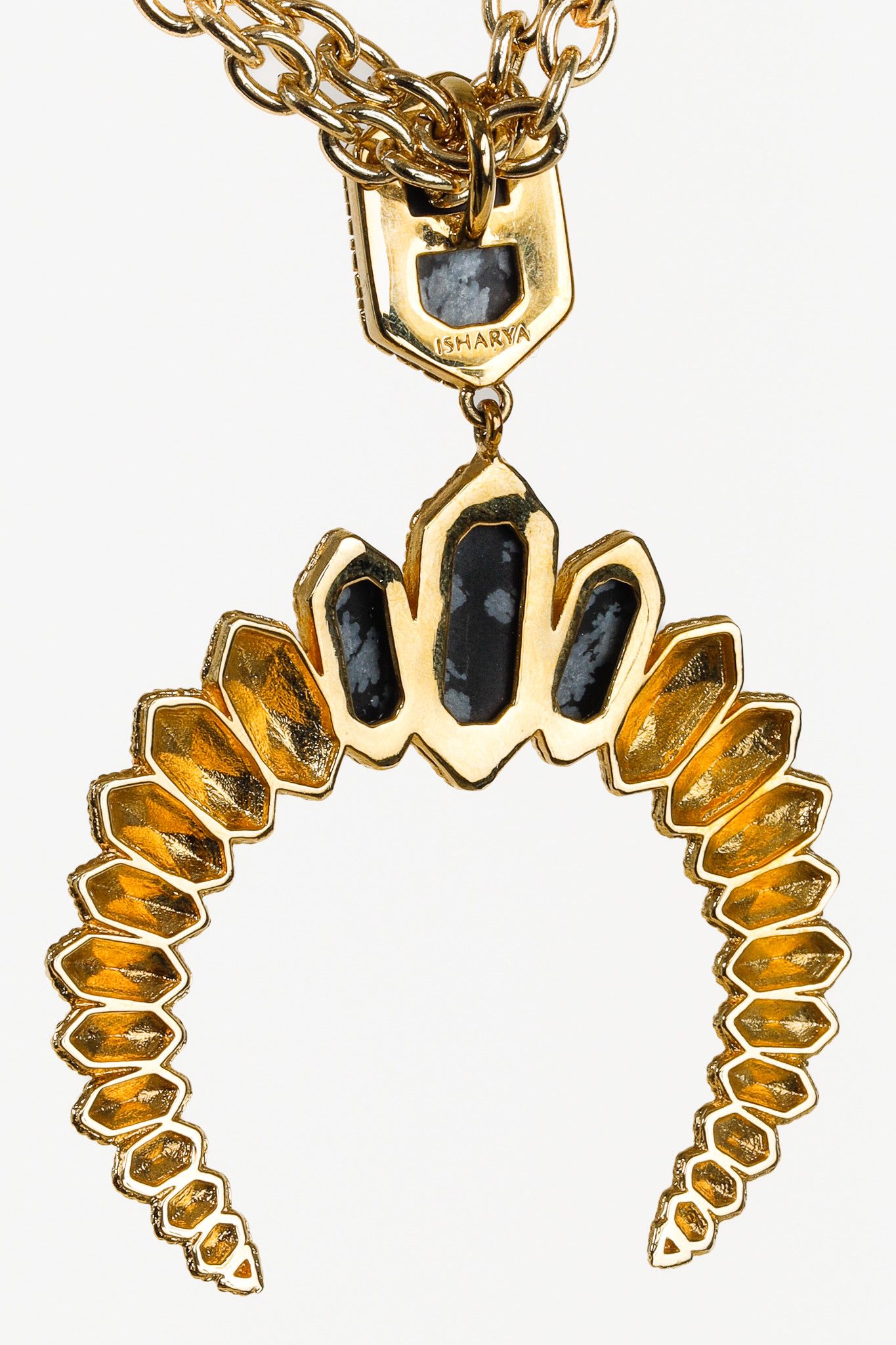 Other Isharya Gold Plated Double-Horn Double-Chain Necklace Size ONE SIZE - 3 Thumbnail
