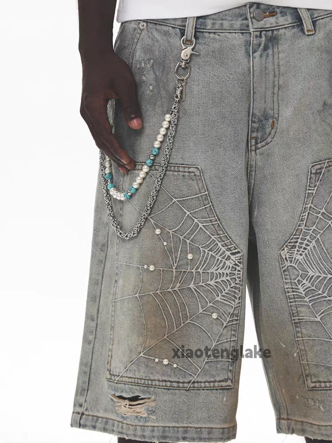 Designer Unisex outdoor utility washed faded loose punk shorts Size US 34 / EU 50 - 5 Thumbnail
