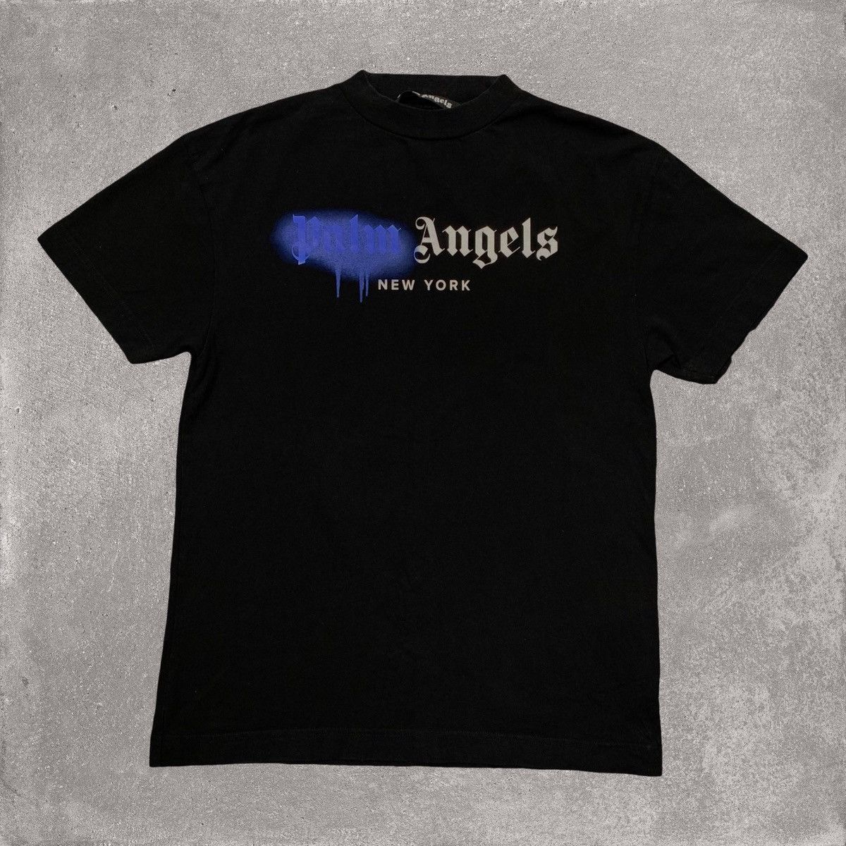 Palm Angels Palm Angels Small Tee New York Sprayed Black T-Shirt Size US S / EU 44-46 / 1 - 1 Thumbnail