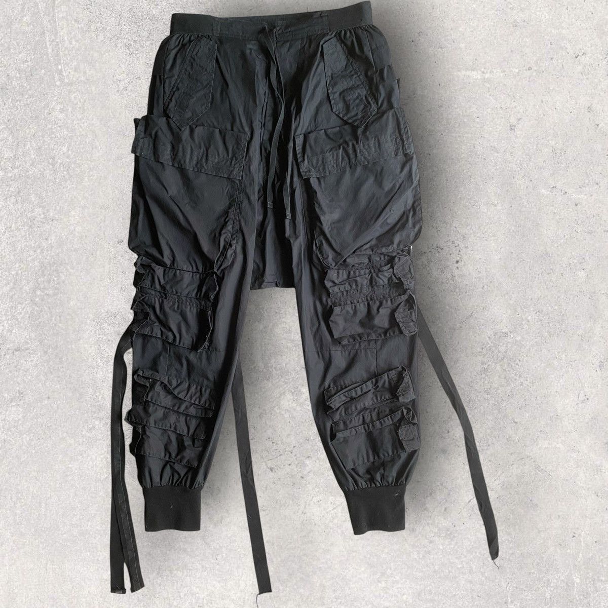 Ben Taverniti Unravel Project Drop Crotch Cargo Pants Size US 30 / EU 46 - 1 Thumbnail