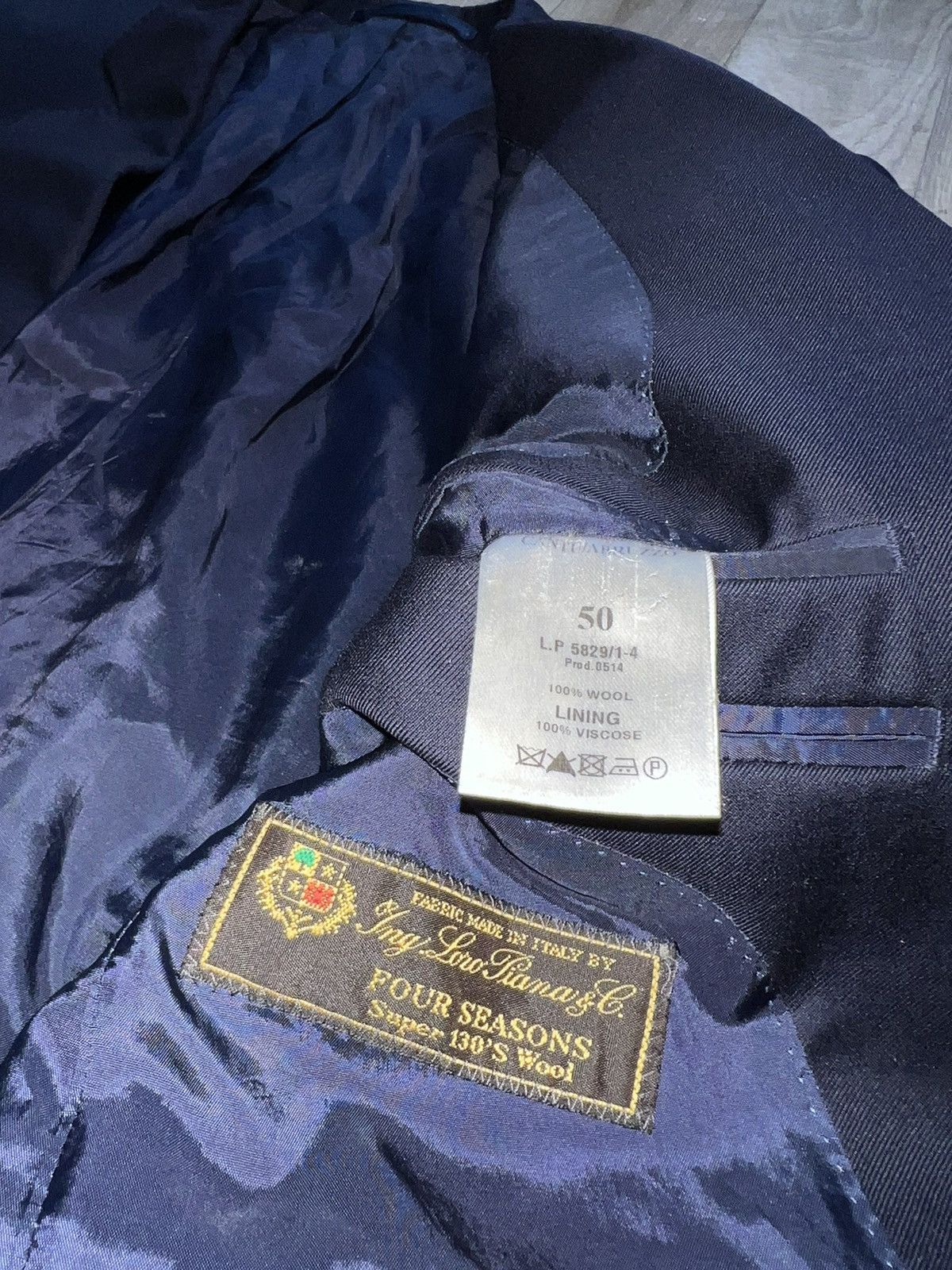 Loro Piana × Vintage Loro Piana Navy Blazer Jacket luxury made in Italy Size 50L - 7 Thumbnail