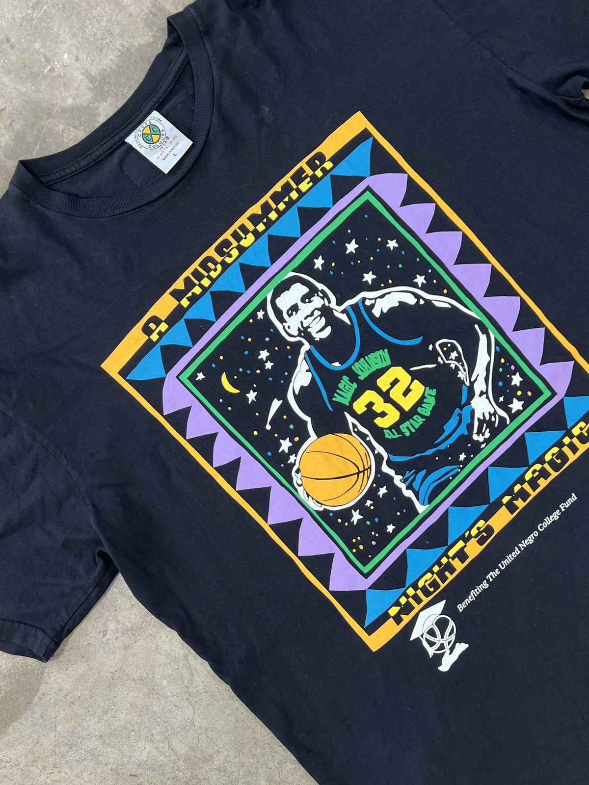 NBA × Vintage Vintage Magic Johnson Summer Nights Magic Benefit Tee Large Size US L / EU 52-54 / 3 - 1 Thumbnail