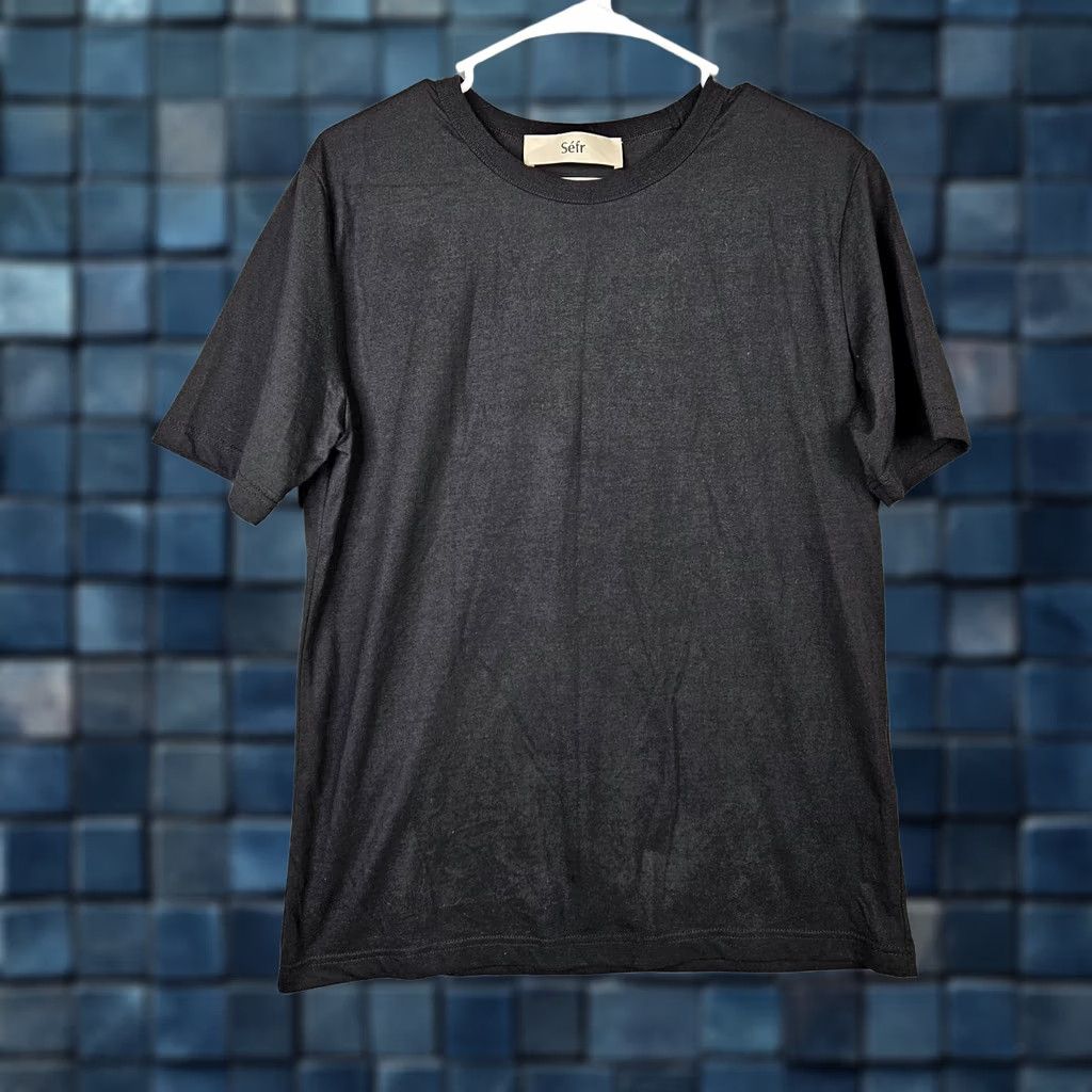 Vintage SEFR Mens Short Sleeve Crew Neck Black Tee Size S Regular Cotton Jersey Logo T-Shirt, Vintage: No, All Seasons, Classic Sports, Men Size US 29 - 1 Thumbnail