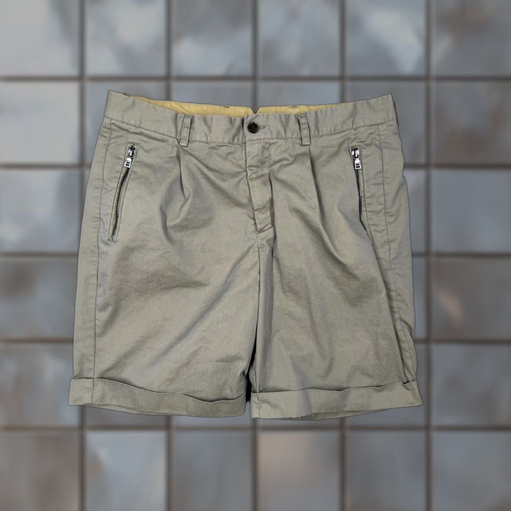 Vintage SSEINSE Shorts Mens 52 Chino Zipper Pocket Pleated 8in Inseam Regular Casual Khaki Green PB1253SS Mens Size US 36 / EU 52 - 1 Thumbnail