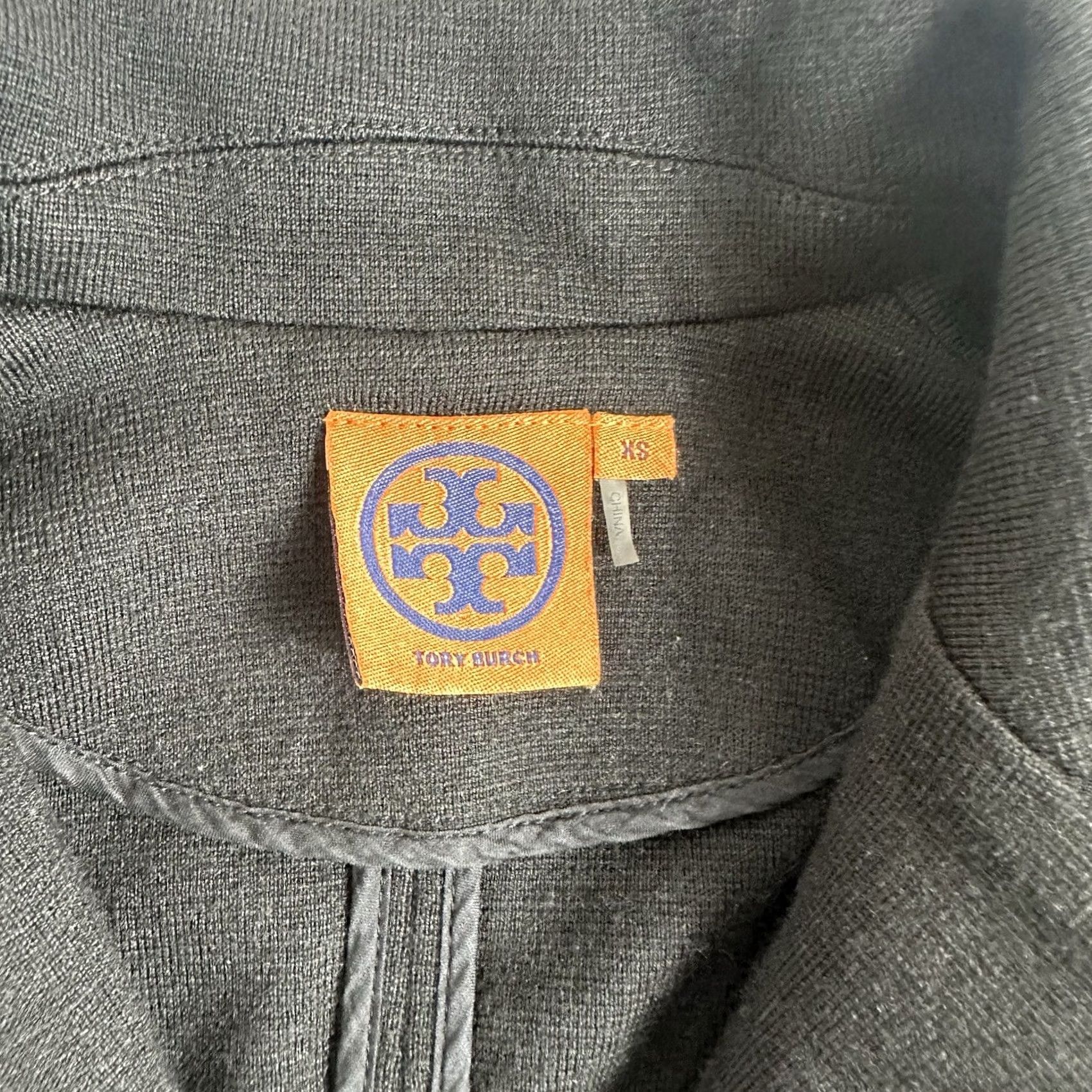 Tory Burch Tory Burch Blazer Womens XS Black Wool Blend Double Pocket Gold Buttons Size XS / US 0-2 / IT 36-38 - 6 Thumbnail