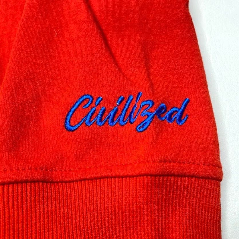 Vintage Civilized Sweatshirt Mens XL Red Embroidered Kapernick #7 Bear Crewneck EUC Size US XL / EU 56 / 4 - 6 Thumbnail