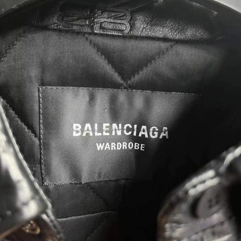 Balenciaga Balenciaga latest black full logo leather jacket-2506 Size US L / EU 52-54 / 3 - 2 Thumbnail