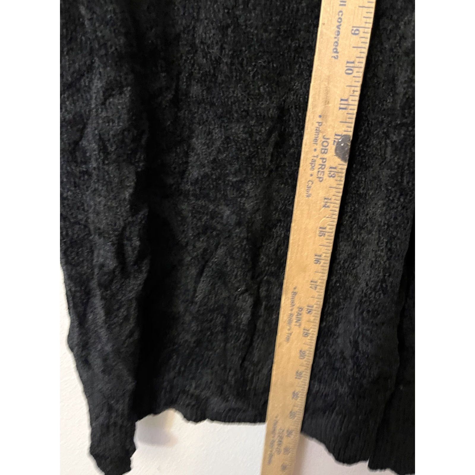 Loft VINTAGE Loft Cold Shoulder Sweater Black Velour XS Woman Pullover Sweater Womens XS Black Velour 90s Fashion Size XS / US 0-2 / IT 36-38 - 4 Thumbnail