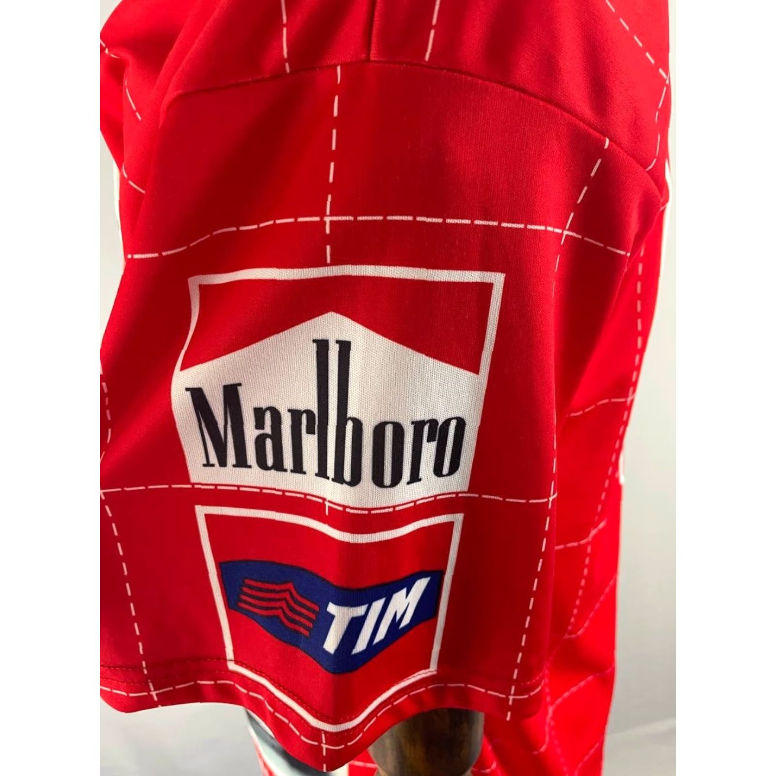 Ferrari Ferrari Polo Shirt Men L Red Polyester Shirt Polo Ferrari Brand Short Sleeve Casual Button Neck Collared Classic Pattern Solid Vintage No Size L / US 10 / IT 46 - 4 Thumbnail