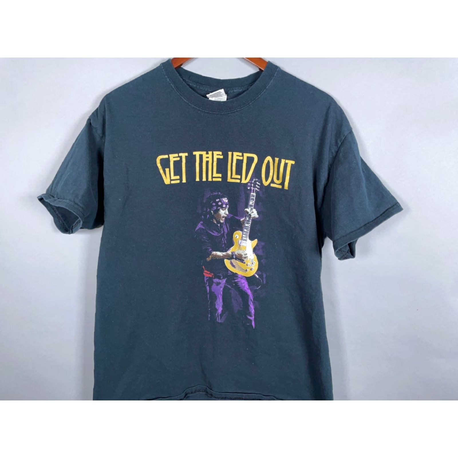 Gildan Get The Led Out T-Shirt Gildan Graphic Print Adult Large Black Rock Tribute Mens Size US L / EU 52-54 / 3 - 4 Thumbnail